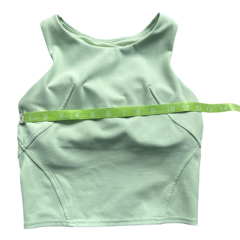 LuLuLemon Cropped Tank Top Size 2 Light Green - Picture 2 of 4